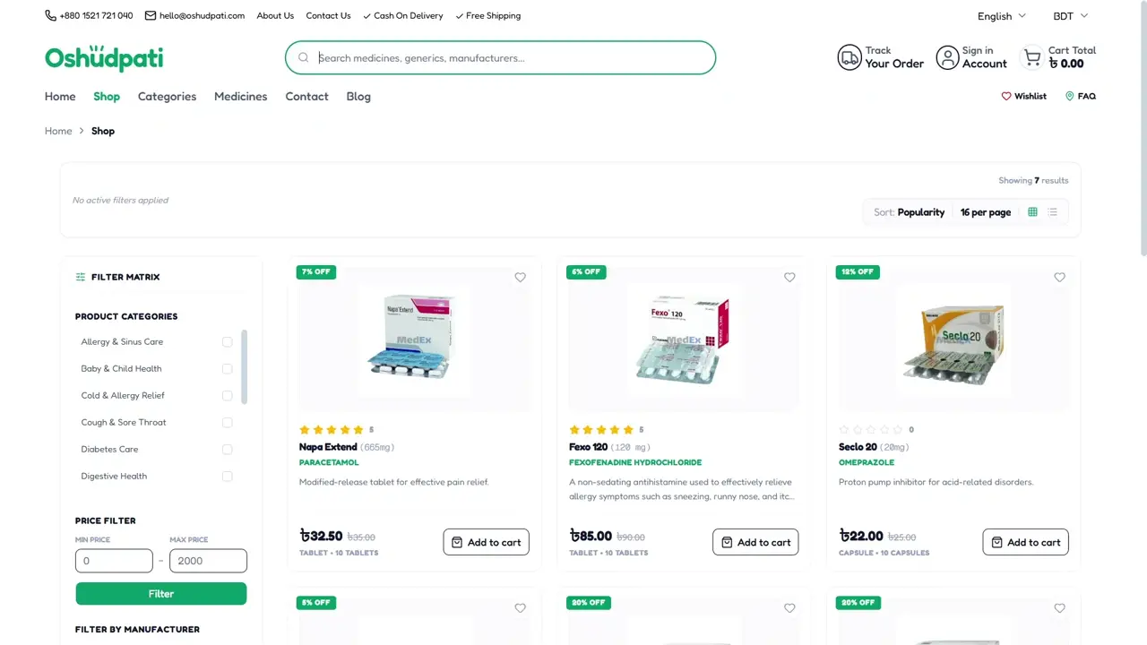 Oshudpati checkout and order lifecycle.